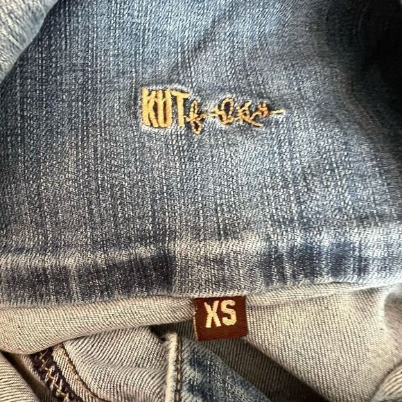 Kut From The Kloth Distressed Denim Crop Jacket Size XS - Picture 6 of 8